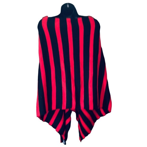 Madison and Main women's pink and black sleeveless wrap sweater - Picture 4 of 4